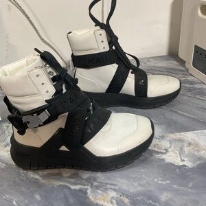 Balmain Monochrome High-Top Sneakers